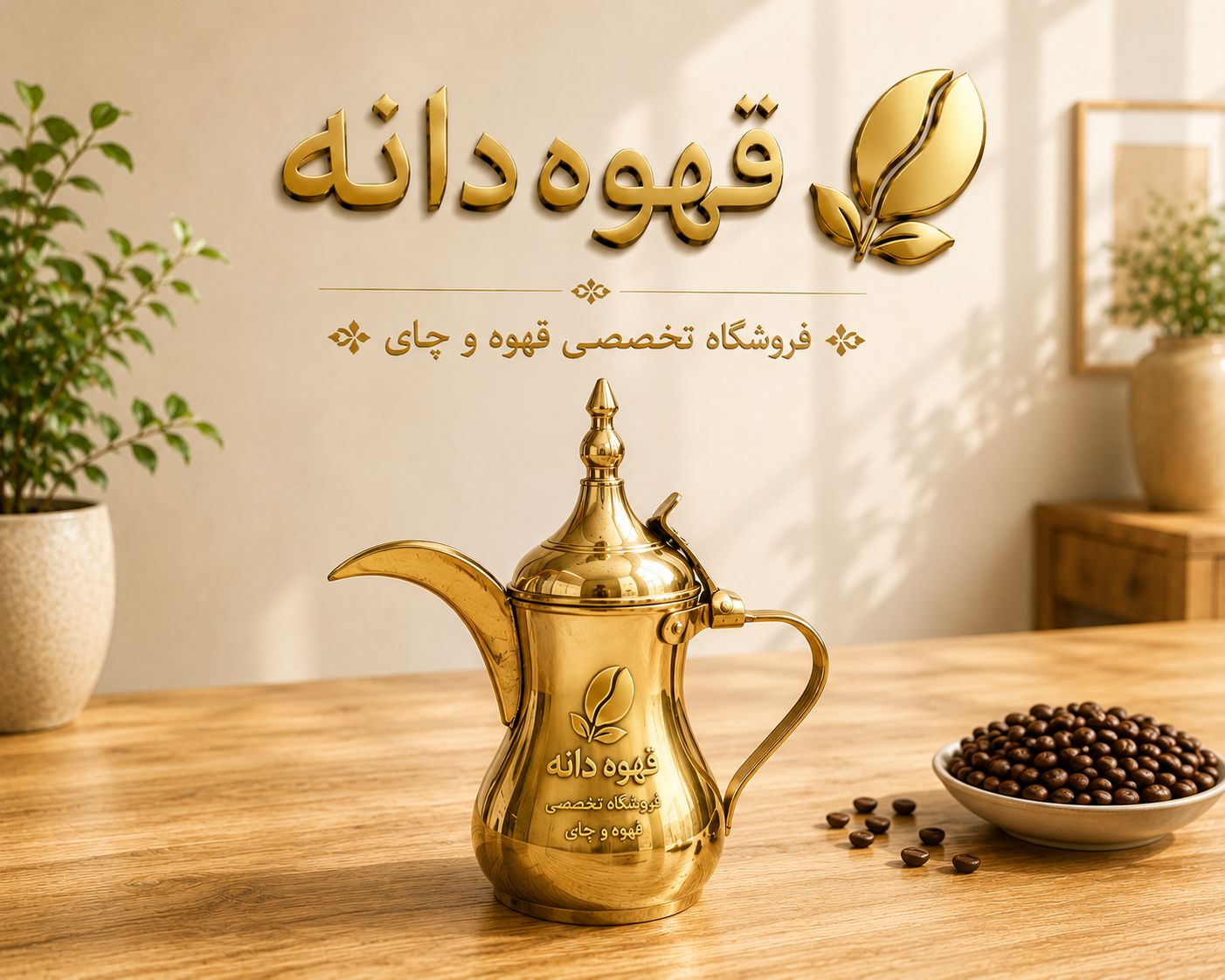 قهوه جوش (دَله یا رسلان )سایزپ 13 برنجی پاکستانی